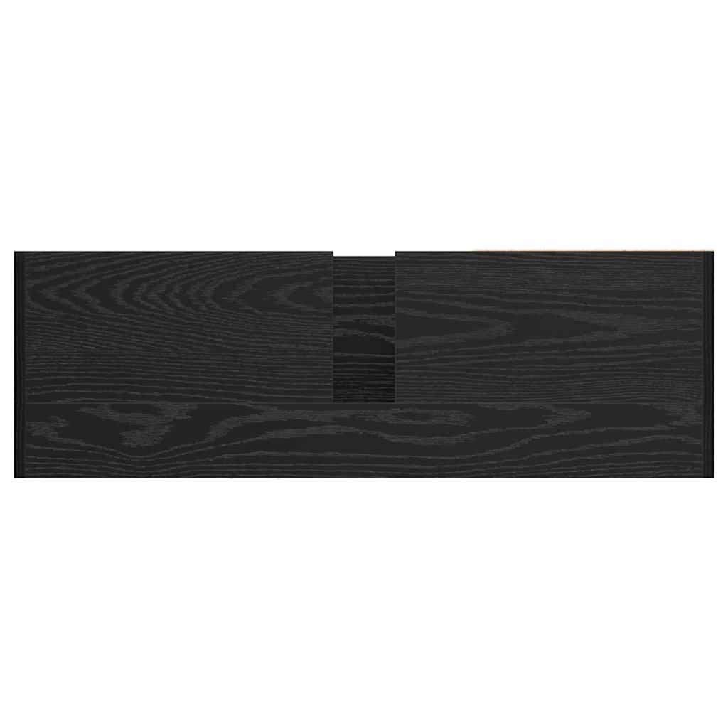 Badeværelsesskab Sort eg 90 x 29 x 55 cm Konstrueret træ