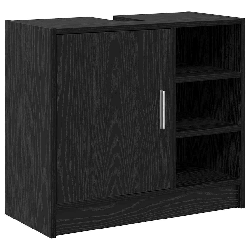 Badeværelsesskab Sort eg 63 x 29 x 55 cm Konstrueret træ