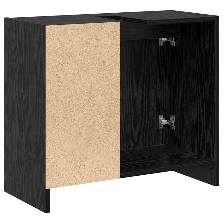 Badeværelsesskab Sort eg 63 x 29 x 55 cm Konstrueret træ