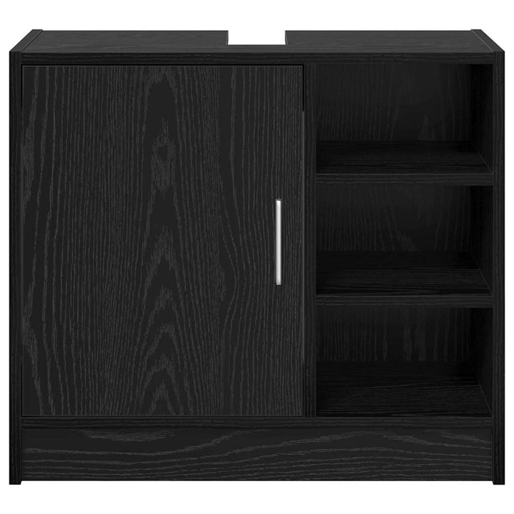 Badeværelsesskab Sort eg 63 x 29 x 55 cm Konstrueret træ