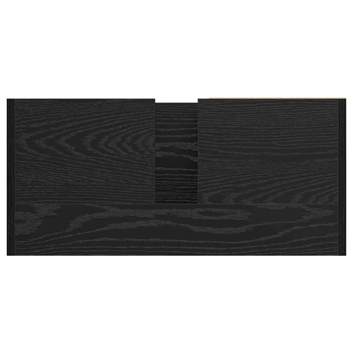 Badeværelsesskab Sort eg 63 x 29 x 55 cm Konstrueret træ