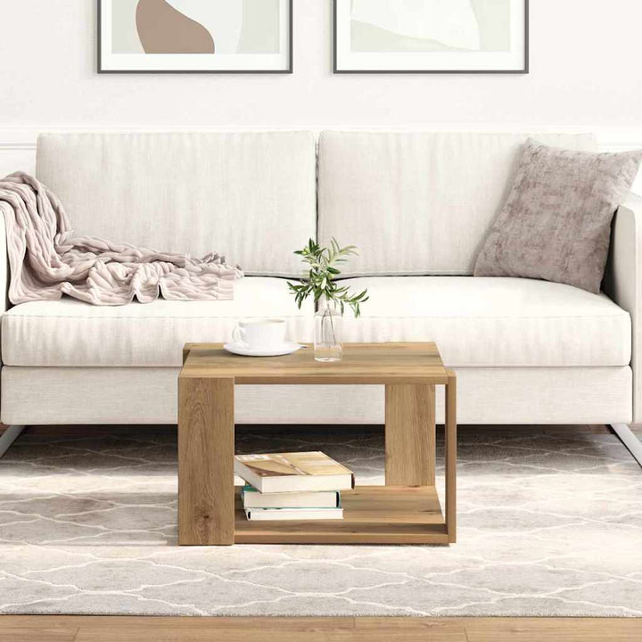 Sofabord Artisan Egetræ 51,5 x 51,5 x 30 cm Konstrueret træ