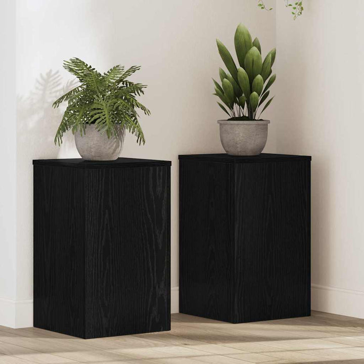 Planteholder 2 stk. Sort eg 30 x 30 x 50 cm Konstrueret træ