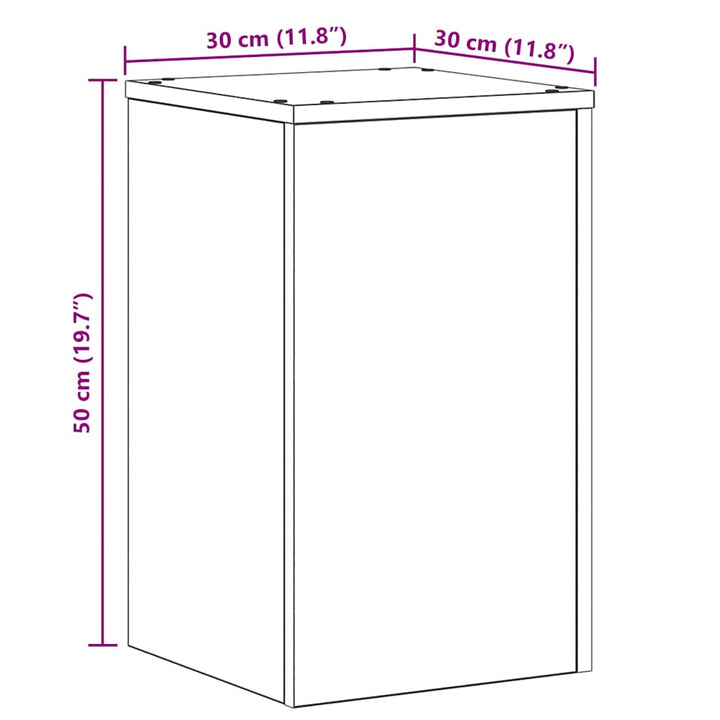 Planteholder 2 stk. Sort eg 30 x 30 x 50 cm Konstrueret træ