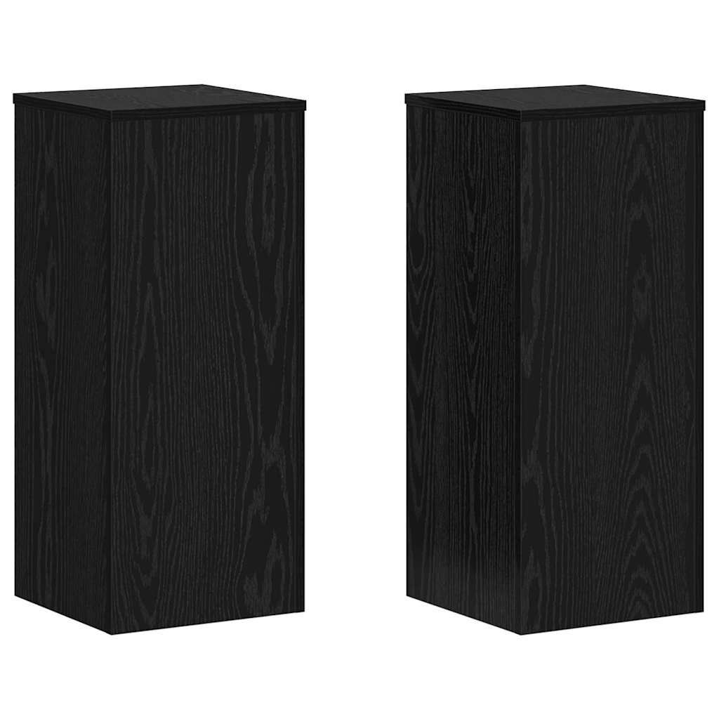 Planteholder 2 stk. Sort eg 30 x 30 x 70 cm Konstrueret træ