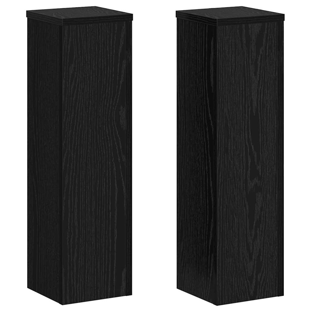 Planteholder 2 stk. Sort eg 17 x 17 x 60 cm Konstrueret træ