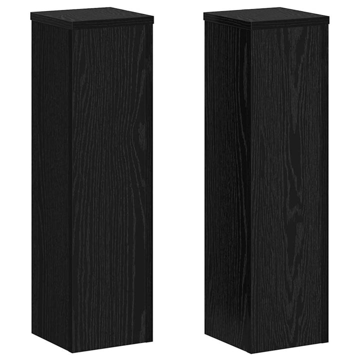Planteholder 2 stk. Sort eg 17 x 17 x 60 cm Konstrueret træ