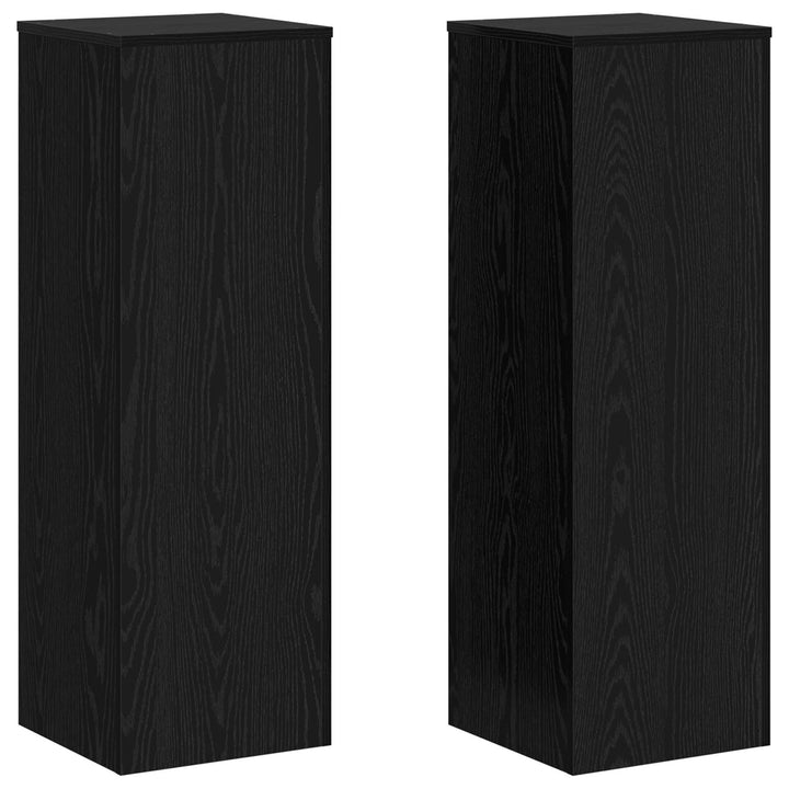 Planteholder Sort eg 33 x 33 x 100 cm Konstrueret træ