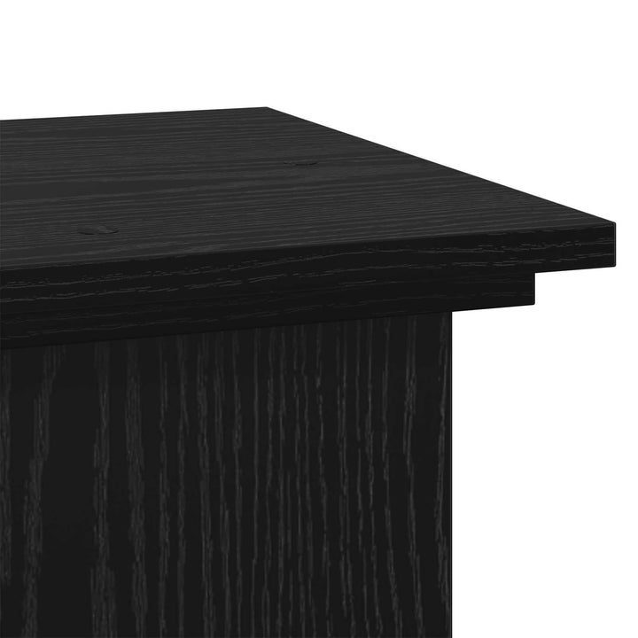 Planteholder Sort eg 33 x 33 x 80 cm Konstrueret træ