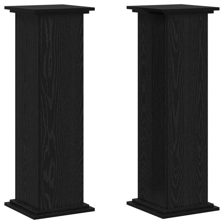 Planteholder Sort eg 33 x 33 x 100 cm Konstrueret træ