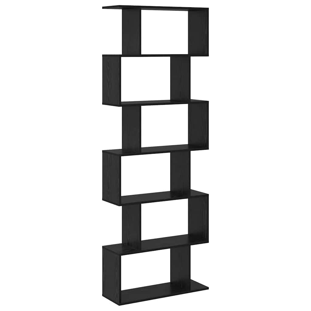 Bogskab Sort eg 70 x 24 x 193,5 cm Konstrueret træ