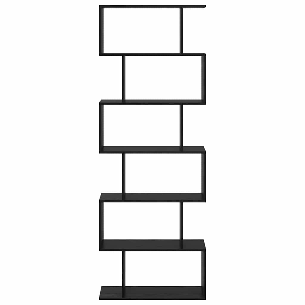 Bogskab Sort eg 70 x 24 x 193,5 cm Konstrueret træ