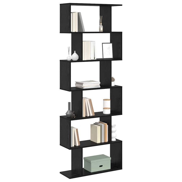 Bogskab Sort eg 70 x 24 x 193,5 cm Konstrueret træ