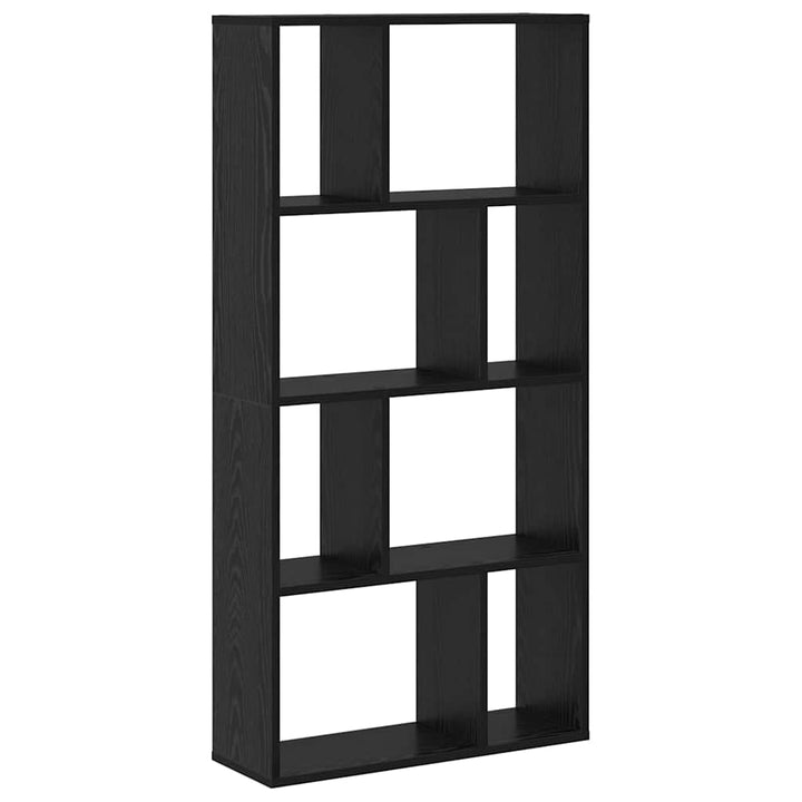 Bogskab 8 niveauer 60 x 20 x 120,5 cm Konstrueret træ Sort eg