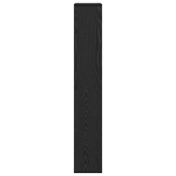 Bogskab 8 niveauer 60 x 20 x 120,5 cm Konstrueret træ Sort eg