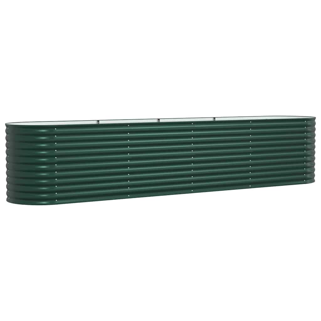 Hævet bed Grøn 400 x 80 x 81 cm Stål