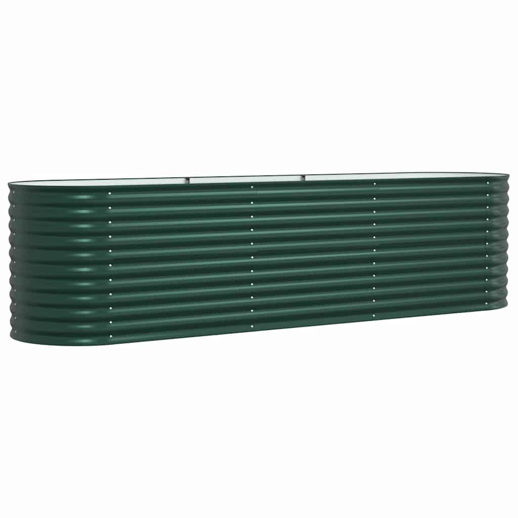 Hævet bed Grøn 320 x 80 x 81 cm Stål
