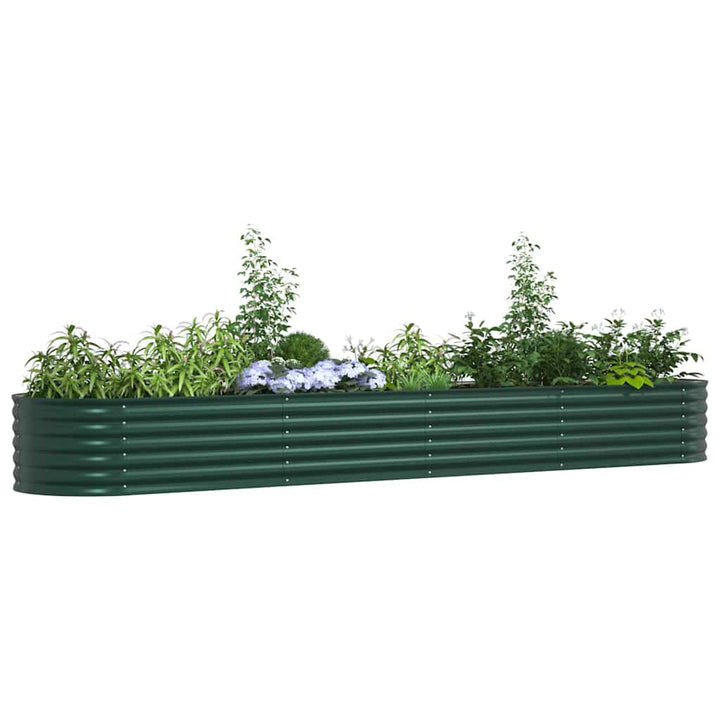 Hævet bed Grøn 400 x 80 x 44 cm Stål