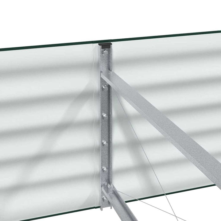Hævet bed Grøn 320 x 80 x 44 cm Stål