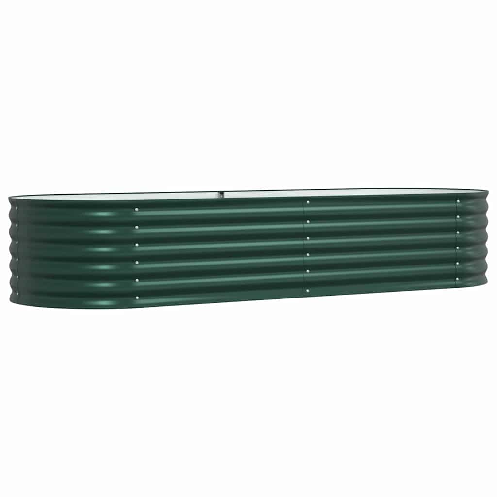 Hævet bed Grøn 240 x 80 x 44 cm Stål