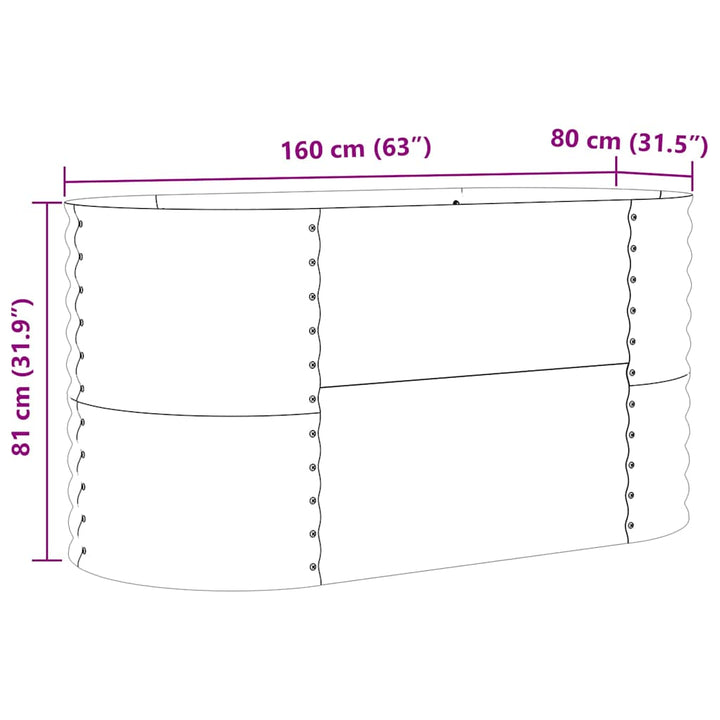 Hævet bed Brun 160 x 80 x 81 cm Stål