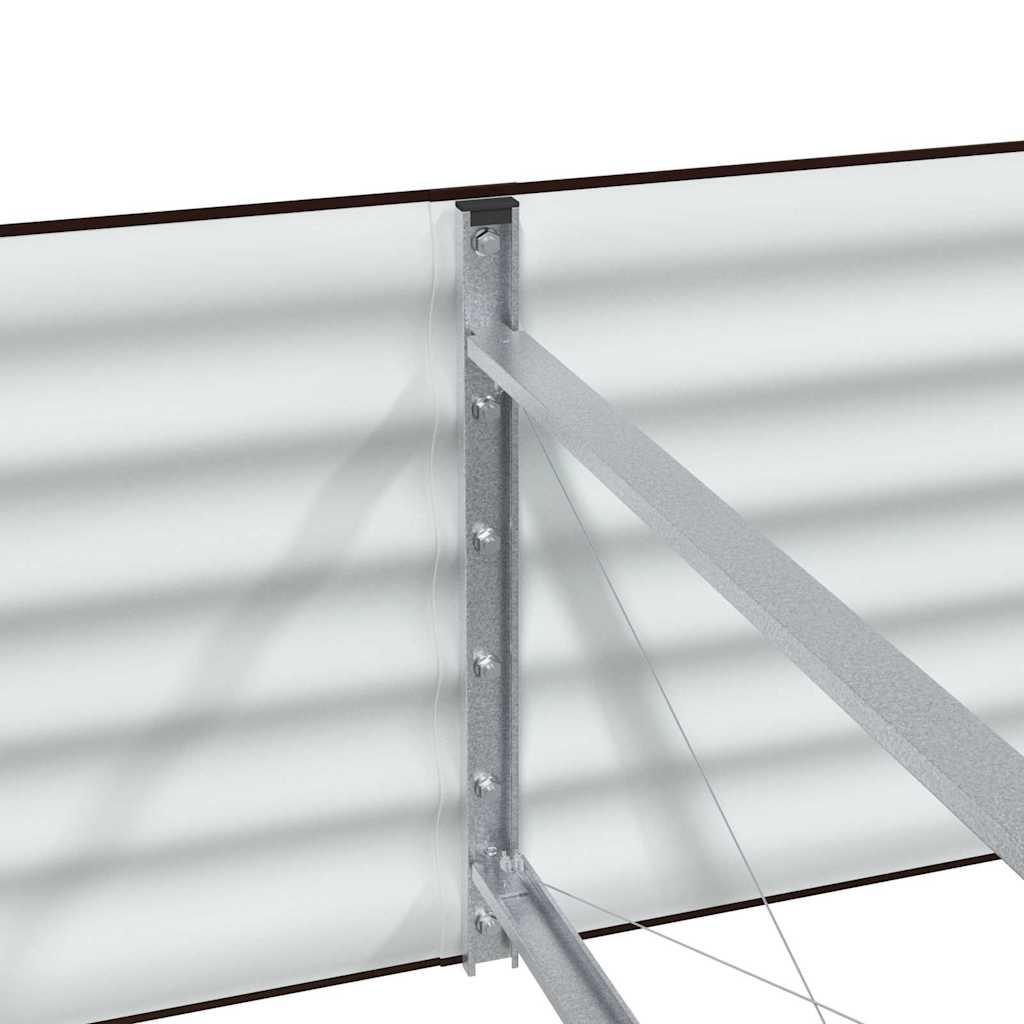 Hævet bed Brun 400 x 80 x 44 cm Stål