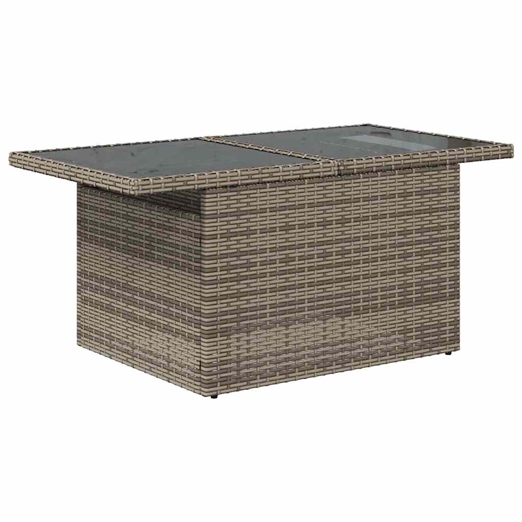 Spisestuesæt 6 stk. Grå Poly rattan