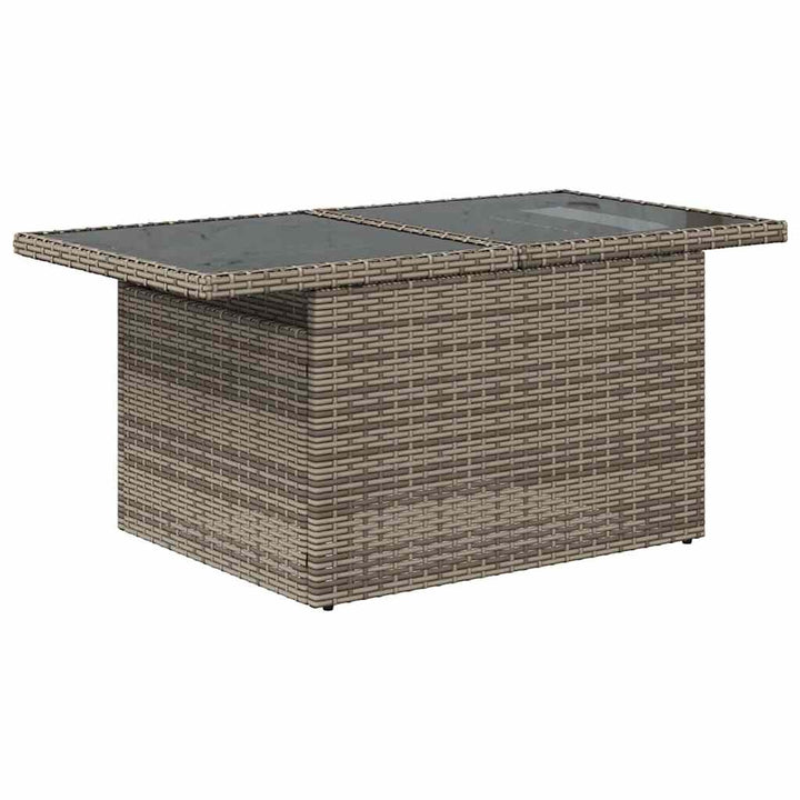 Havesofa Sæt 10 stk. Grå Poly rattan