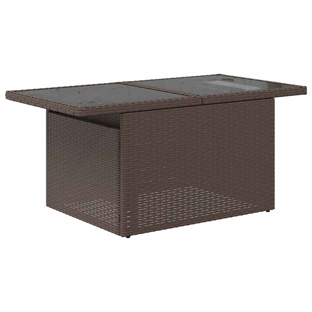 Havesofa Sæt 7 stk. 6-Antal sæder Brun polyrattan