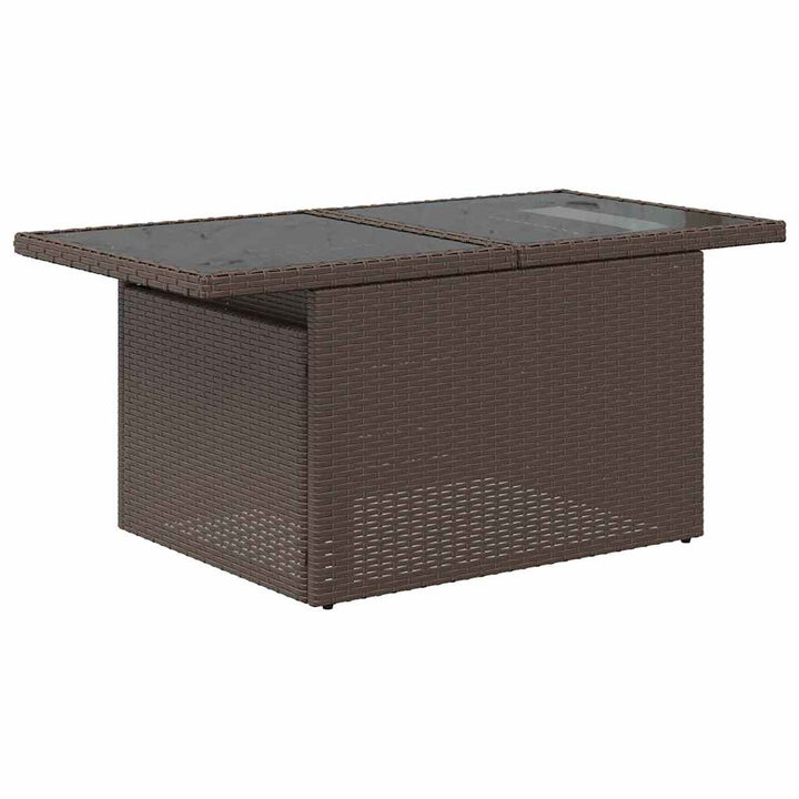 Havesofa Sæt 7 stk. 6-Antal sæder Brun polyrattan