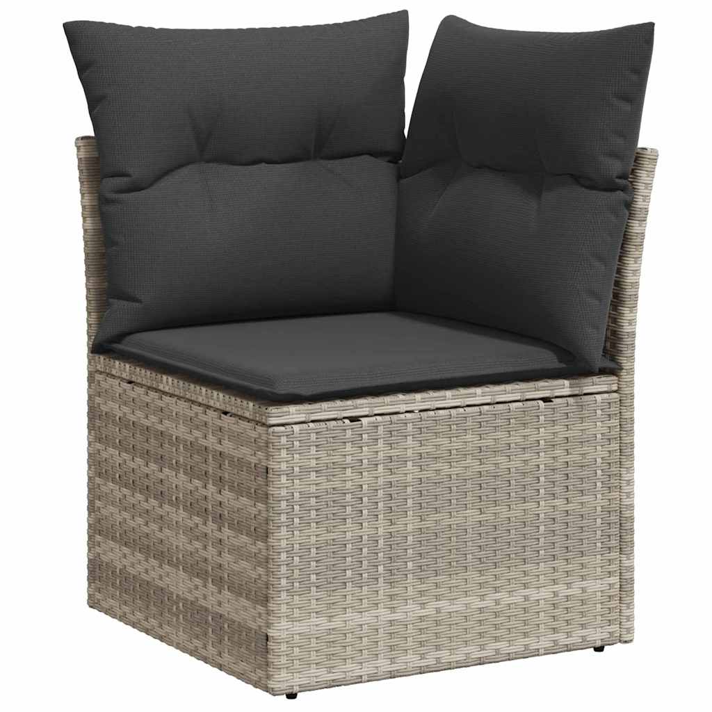 Sofa Sæt 8 stk. Lysegrå polyrattan