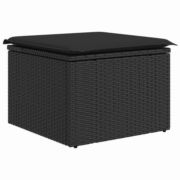 Havesofa Sæt 7 stk. Sort og Cream polyrattan