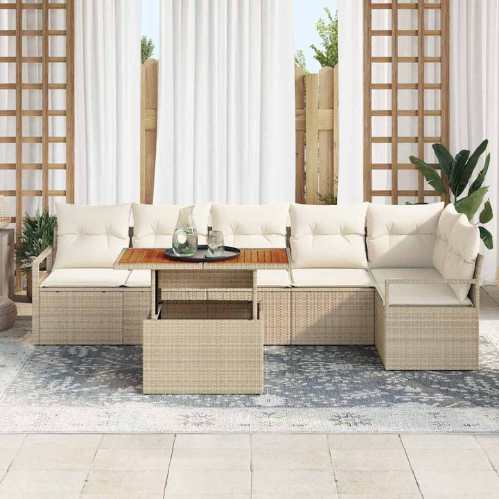 Have Spisebordssæt med pude 7 pcs Beige og creme