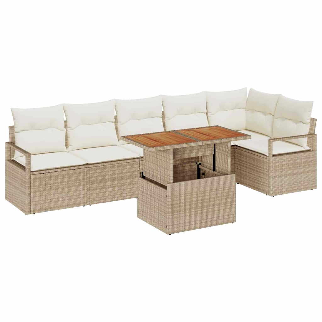 Have Spisebordssæt med pude 7 pcs Beige og creme
