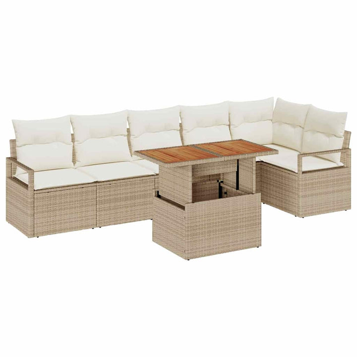 Have Spisebordssæt med pude 7 pcs Beige og creme