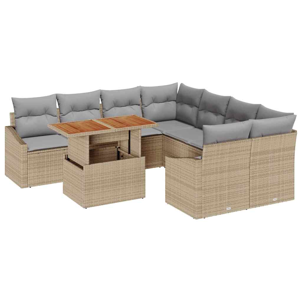 Have Spisebordssæt med pude 9 pcs Beige og grå