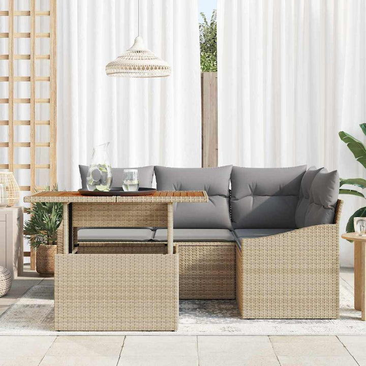 Have Spisebordssæt med pude 5 pcs Beige og grå