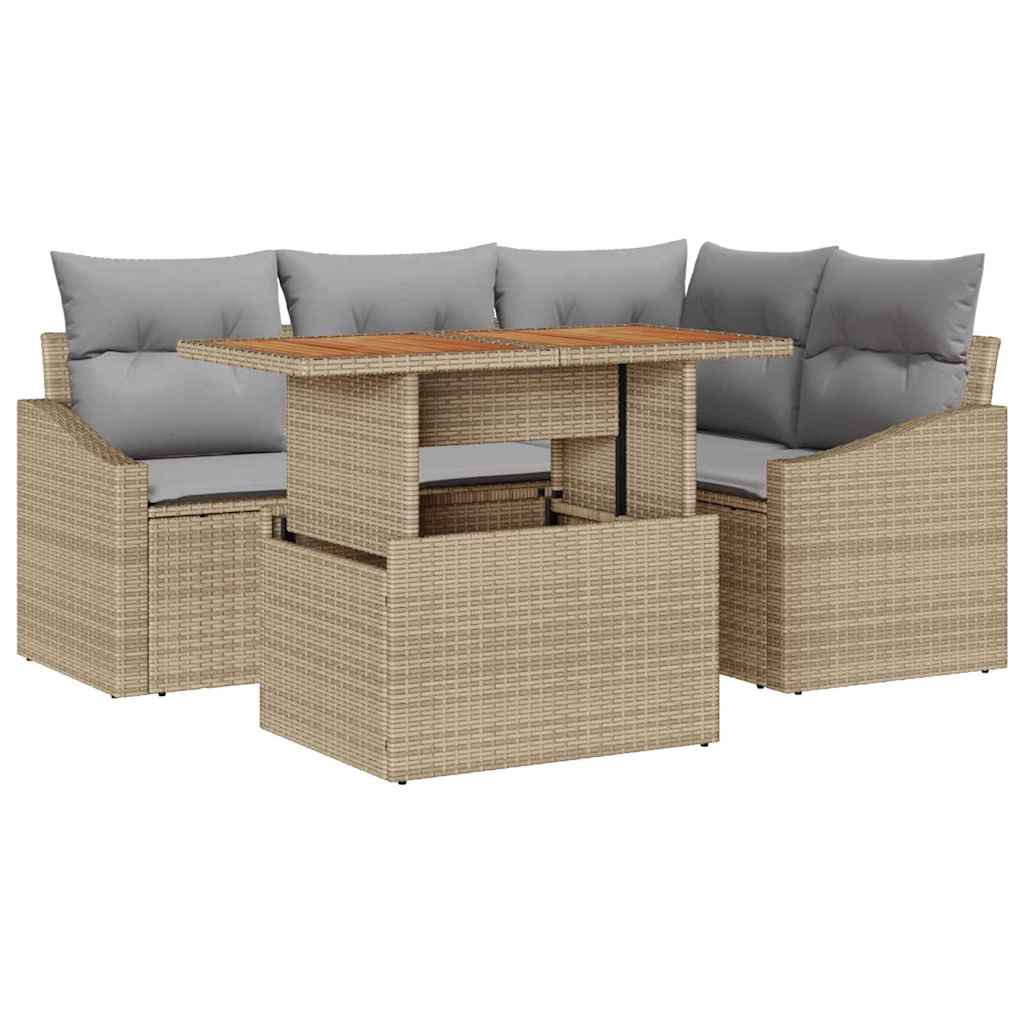 Have Spisebordssæt med pude 5 pcs Beige og grå