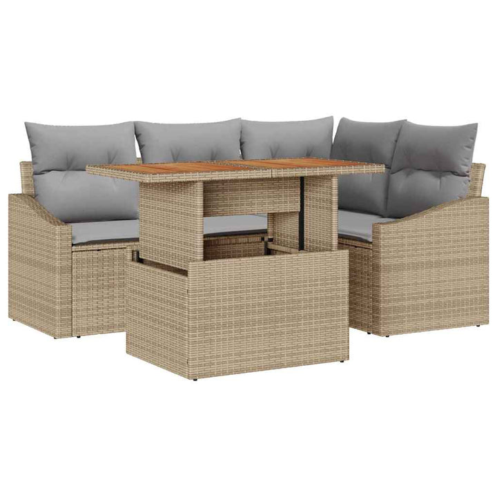 Have Spisebordssæt med pude 5 pcs Beige og grå