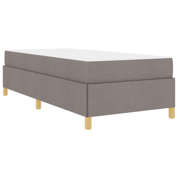 Sengestel med madras Gråbrun 90 x 200 cm Stof
