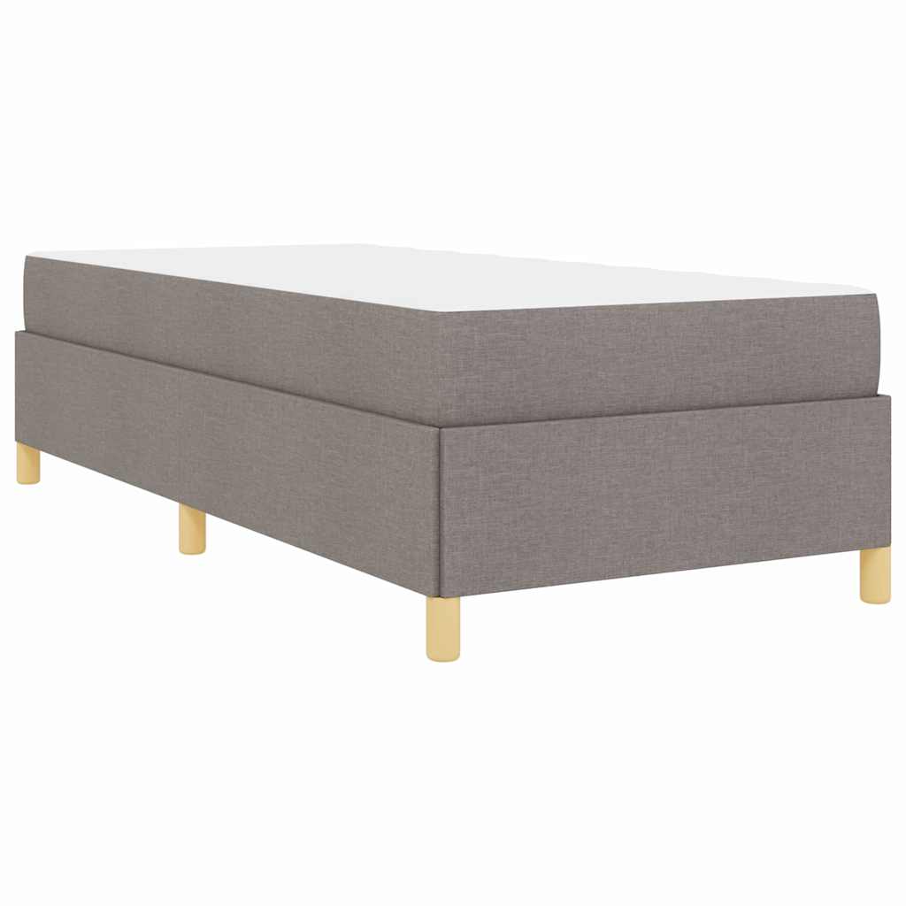 Sengestel med madras Gråbrun 90 x 200 cm Stof