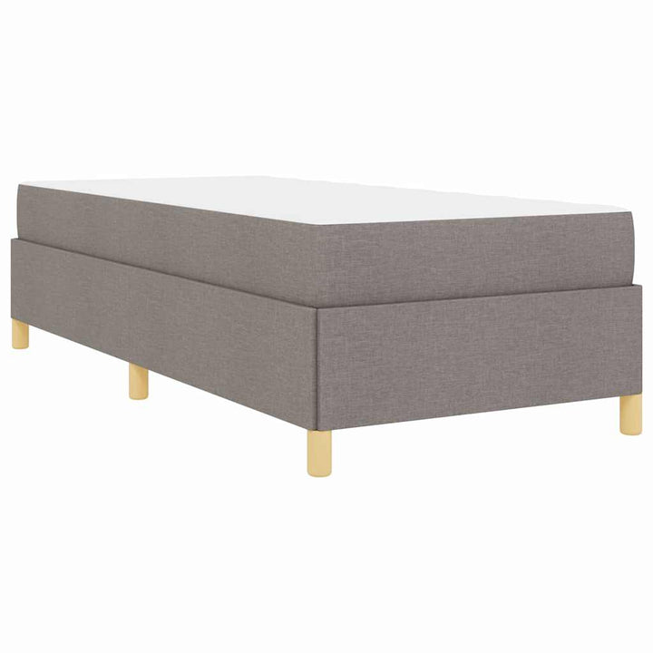 Sengestel med madras Gråbrun 90 x 200 cm Stof