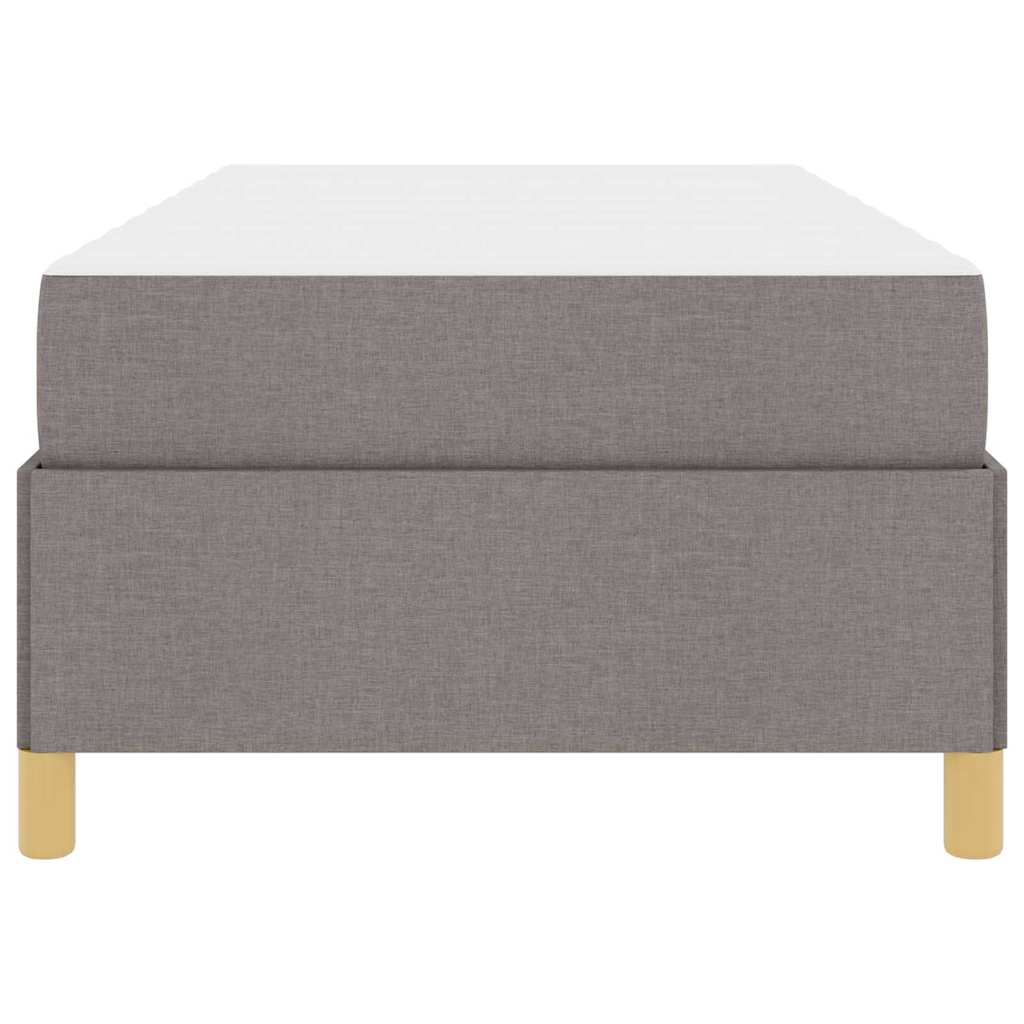 Sengestel med madras Gråbrun 90 x 200 cm Stof