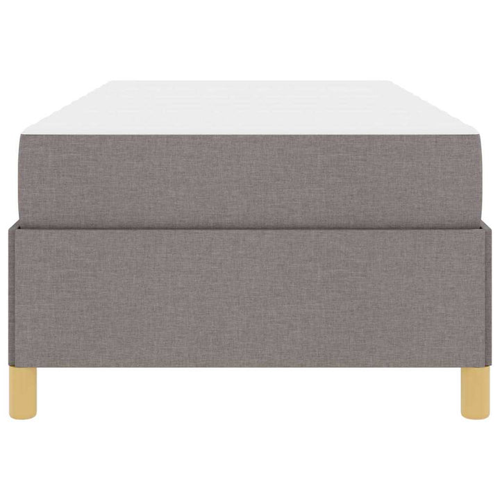 Sengestel med madras Gråbrun 90 x 200 cm Stof