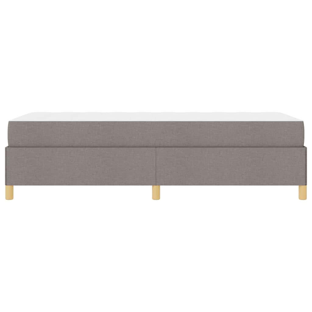 Sengestel med madras Gråbrun 90 x 200 cm Stof