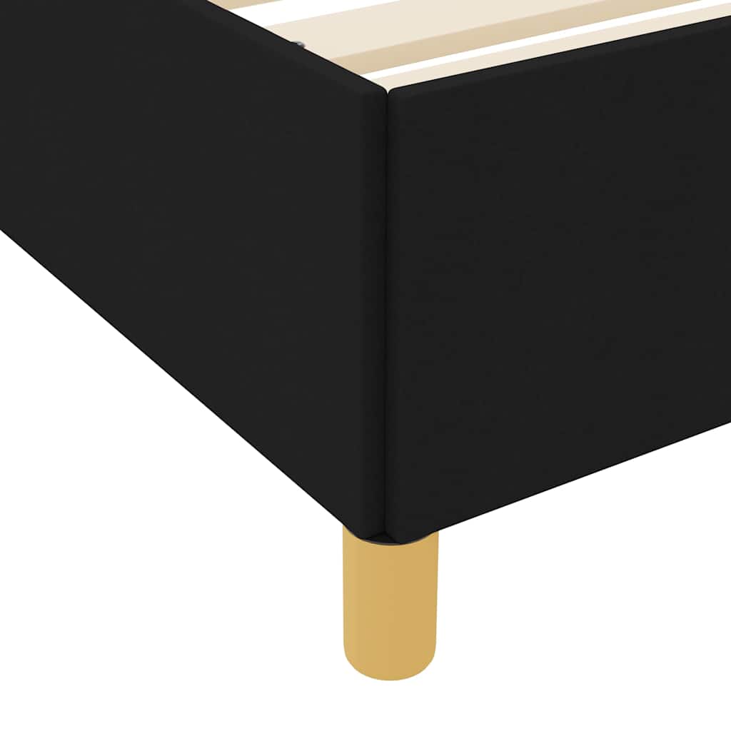 Sengestel med madras Sort 100 x 200 cm Stof