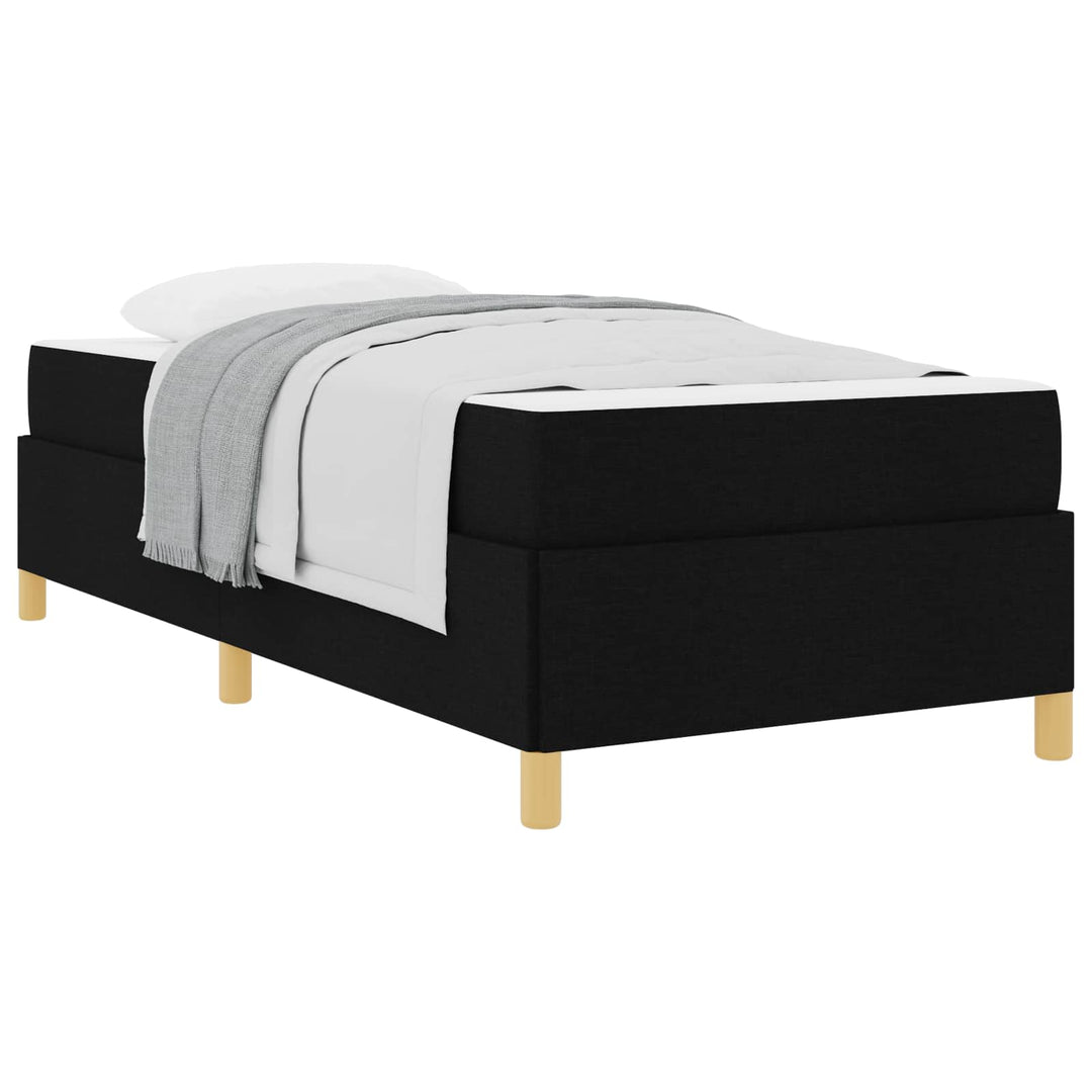 Sengestel med madras Sort 100 x 200 cm Stof