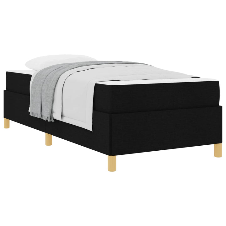Sengestel med madras Sort 100 x 200 cm Stof