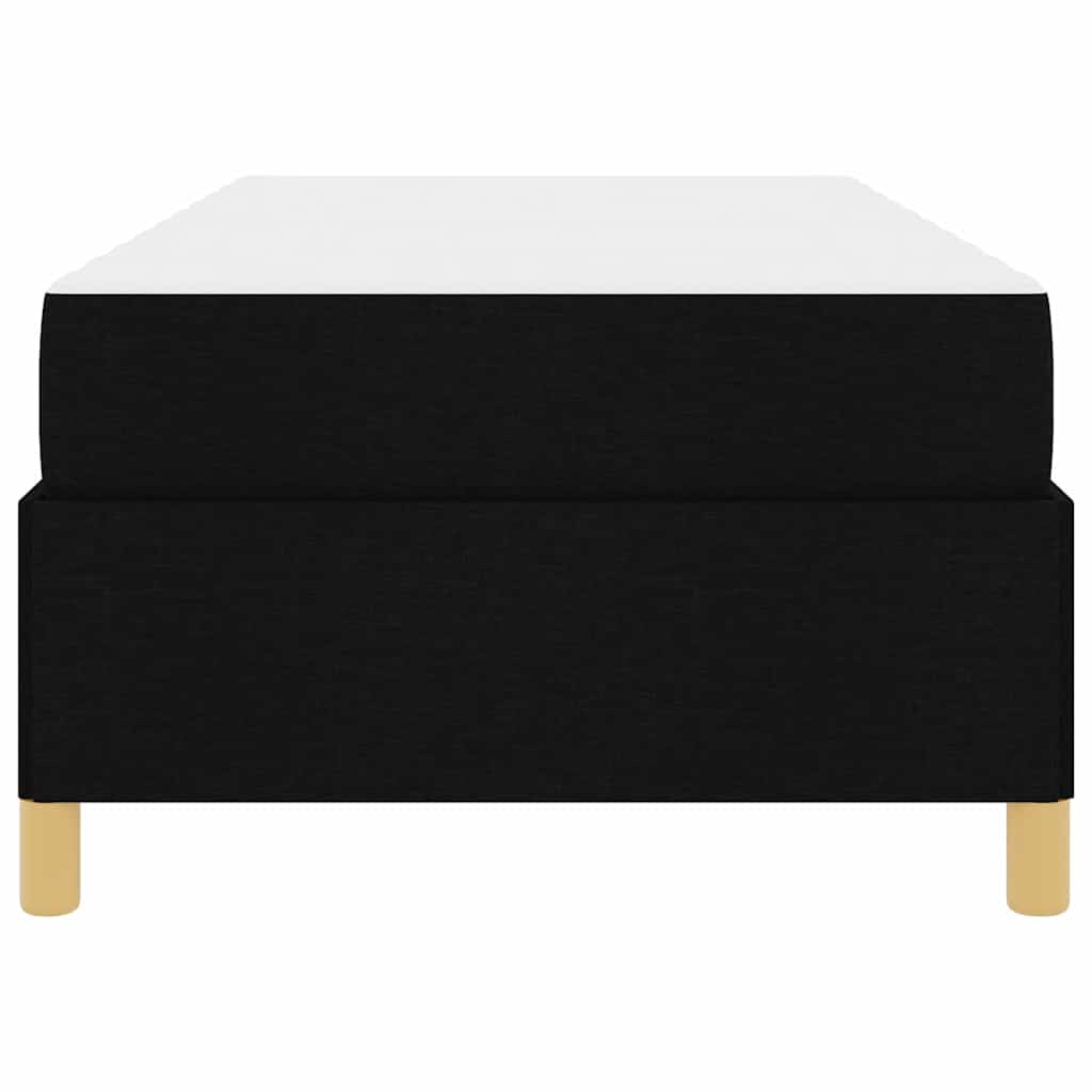 Sengestel med madras Sort 100 x 200 cm Stof