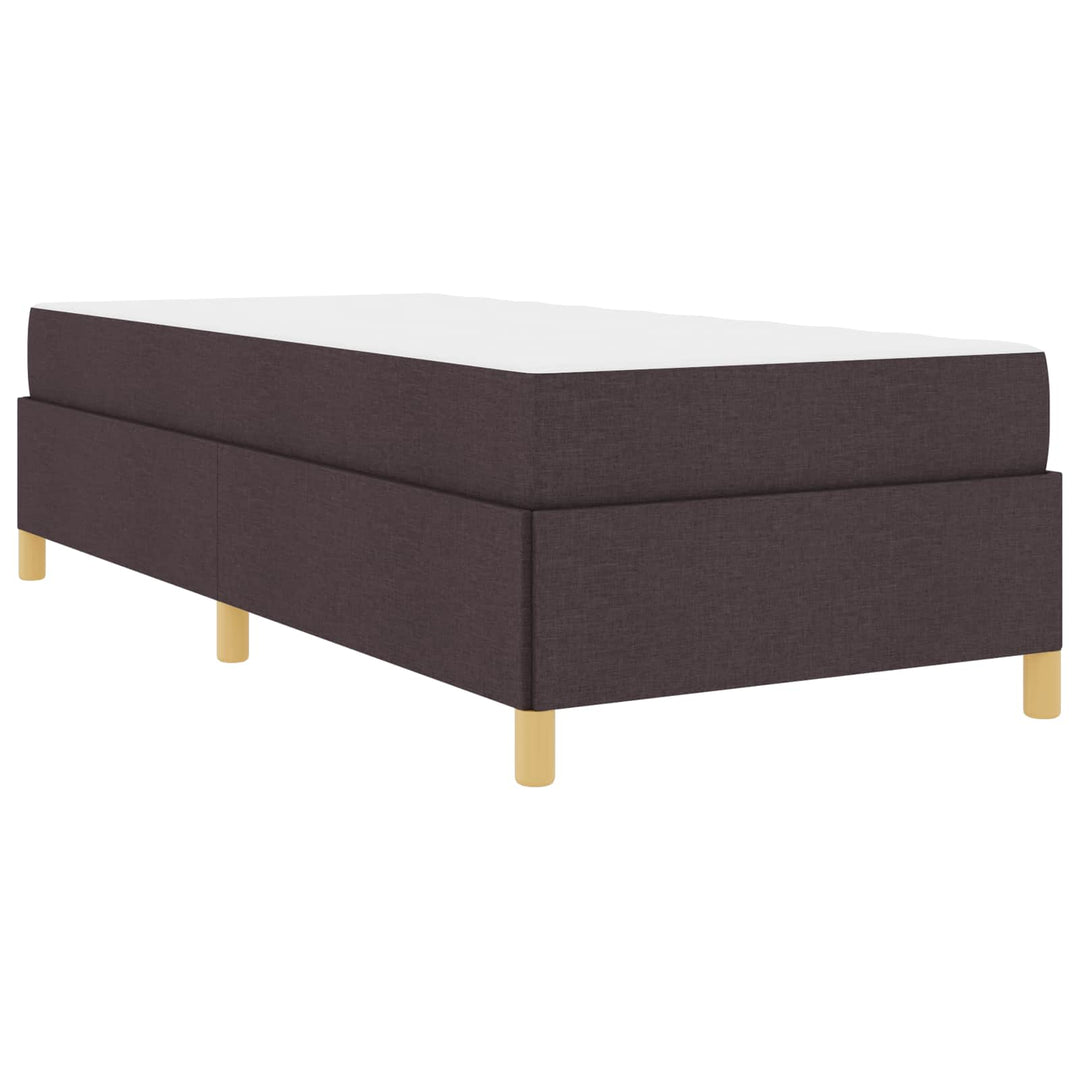Sengestel med madras Mørk Brun 100 x 200 cm Stof